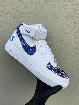 Nike Air Force 1 - Blue Bandana - Sneakers Custom Opplain