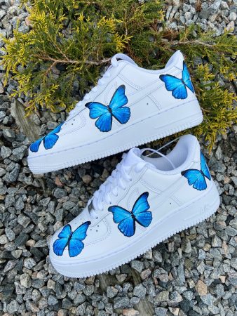 Nike Air Force 1 - Blue Butterflies - Sneakers Custom Opplain