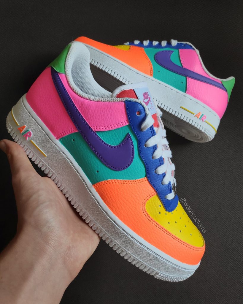 Nike Air Force 1 - Multicolored Neon - Sneakers Custom Opplain