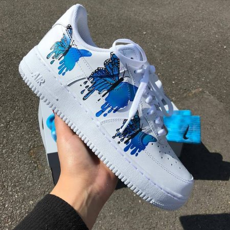 Nike Air Force 1 - Blue Butterfly - Sneakers Custom Opplain